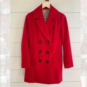 Banana Republic Red Peacoat